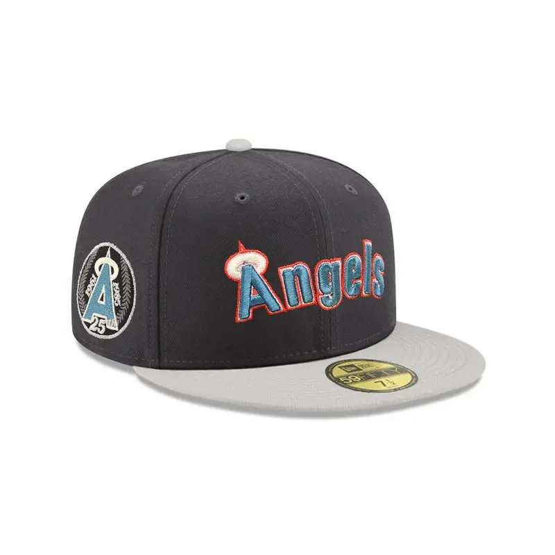 California Angels Dark Graphite & Gray 25th Anniversary 59Fifty Fitted Cap