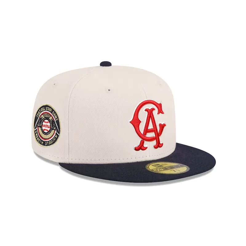 California Angels Stone & Navy Two-Tone 1967 All-Star Game SP 59Fifty Fitted Cap