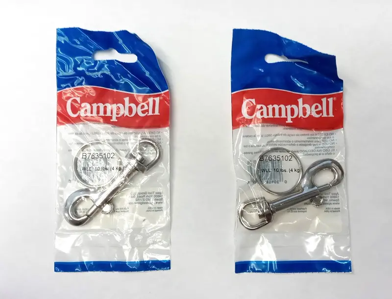 Campbell Key Ring Snap Fasteners — Heavy-Duty Dual-Piece Set (Model B7635102)