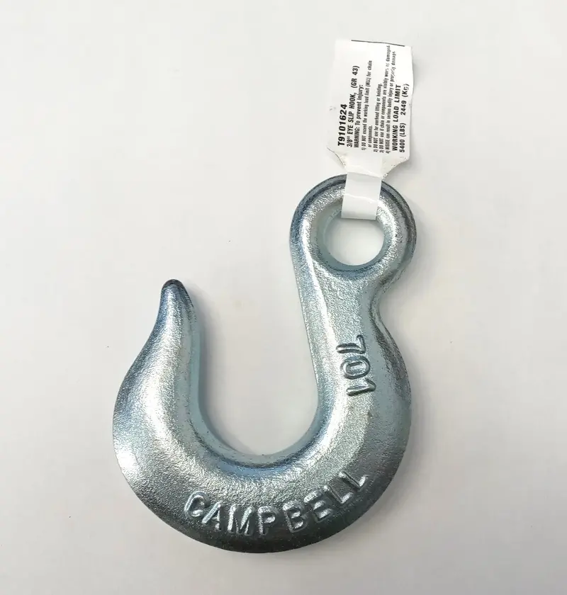 Campbell T9101624 Grade 43 Eye Slip Hook – 3/8-Inch Diameter, 5400-LB Working Load Limit
