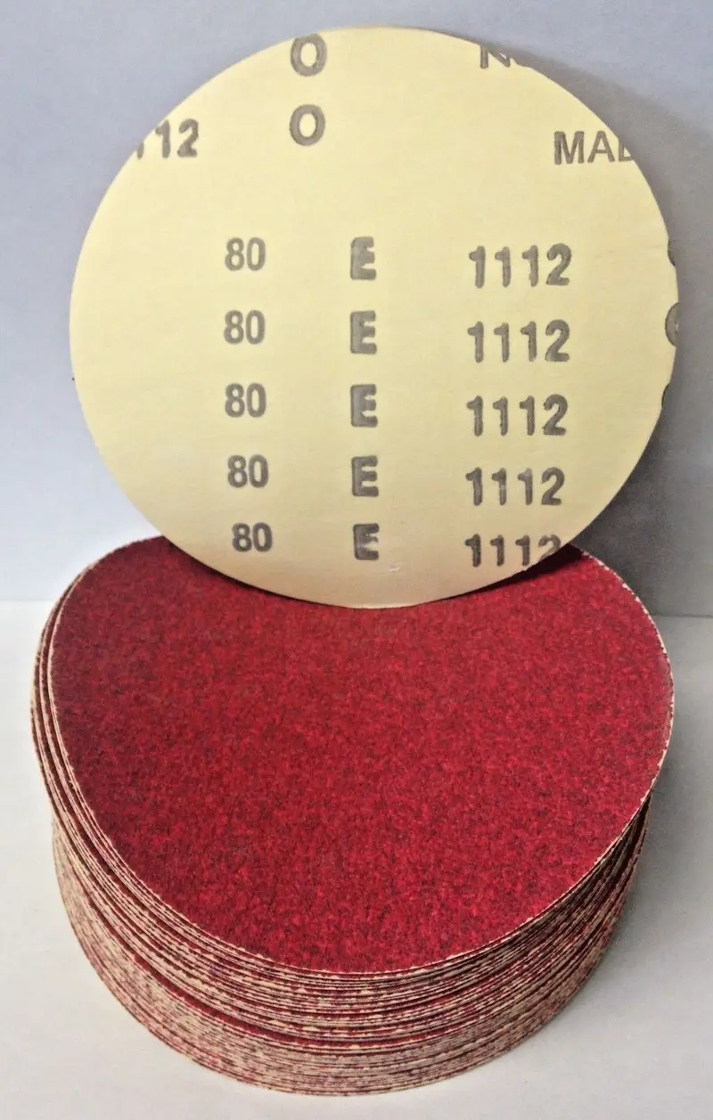 Carborundum 5-Inch Sanding Discs – 80-Grit, 50-Pack