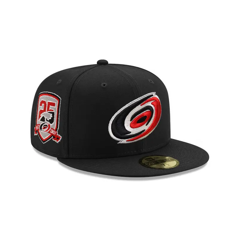Carolina Hurricanes 25th Anniversary Black Fitted Hat – NHL 59Fifty Cap