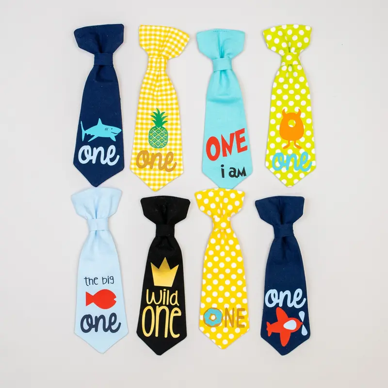 Celebratory Snap-On Tie for First Birthdays