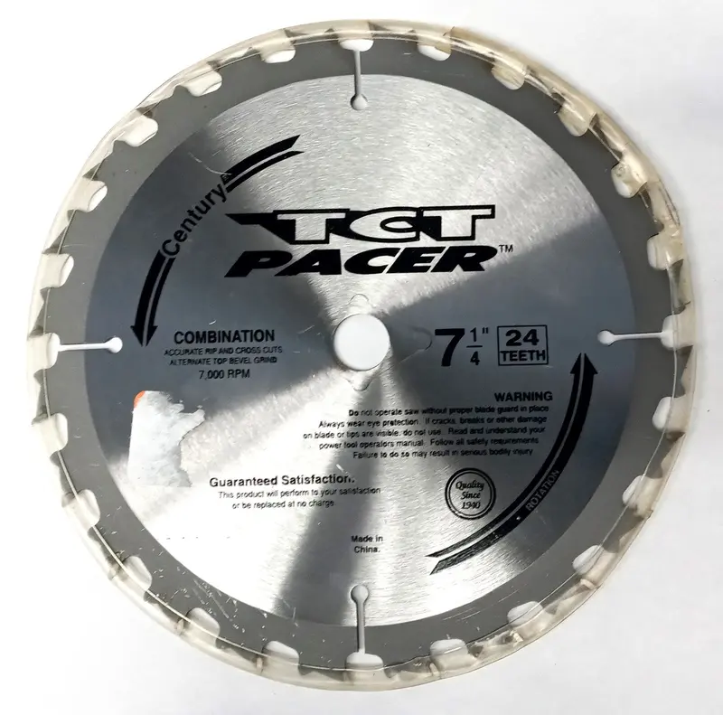 Century 7-1/4″ 24-Tooth Carbide-Tipped Circular Saw Blade