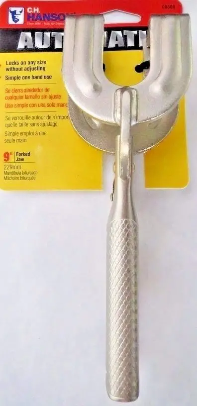 CH Hanson 9″ Self-Adjusting Forked Jaw Locking Pliers – Heavy-Duty Grip