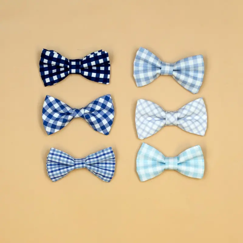 Checked Pattern Snap-On Baby Tie