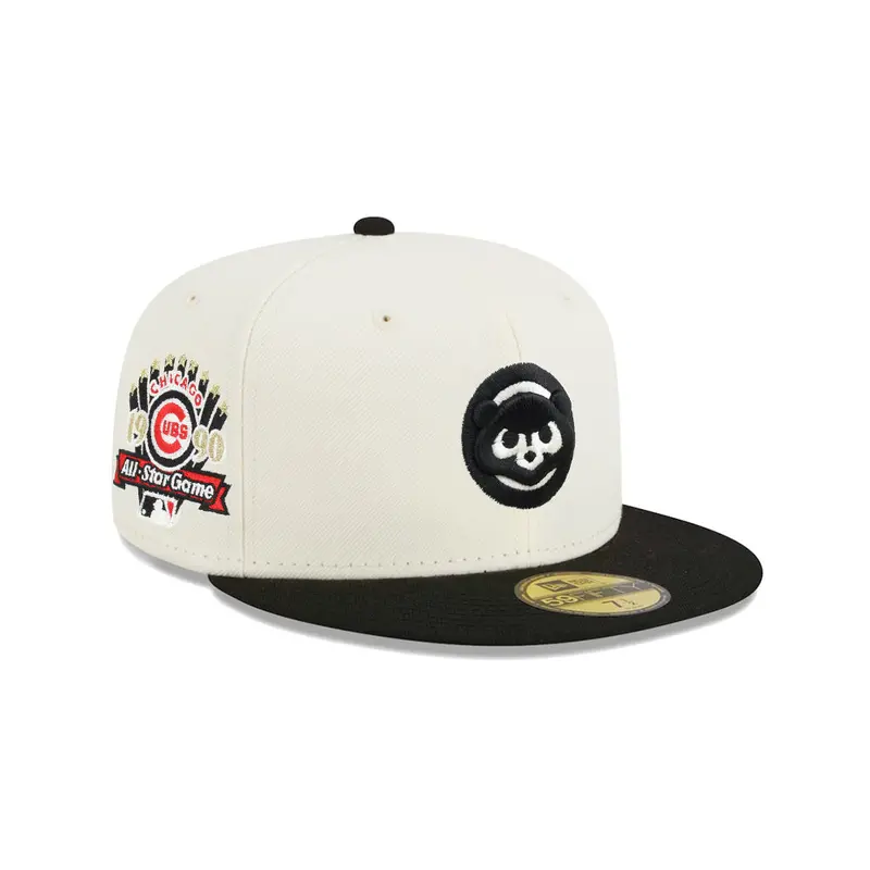 Chicago Cubs 1990 All-Star Game Chrome-Black Two-Tone 59Fifty Fitted Cap