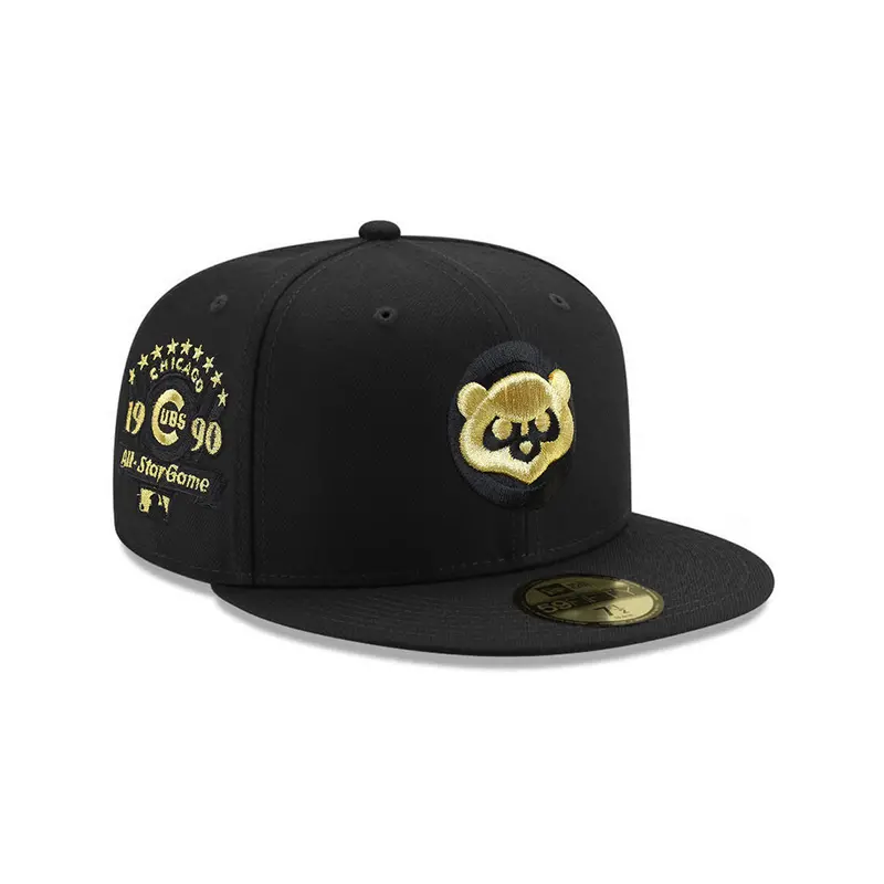 Chicago Cubs 1990 All-Star Game Commemorative Black Metallic and Gold SP 59Fifty Fitted Cap