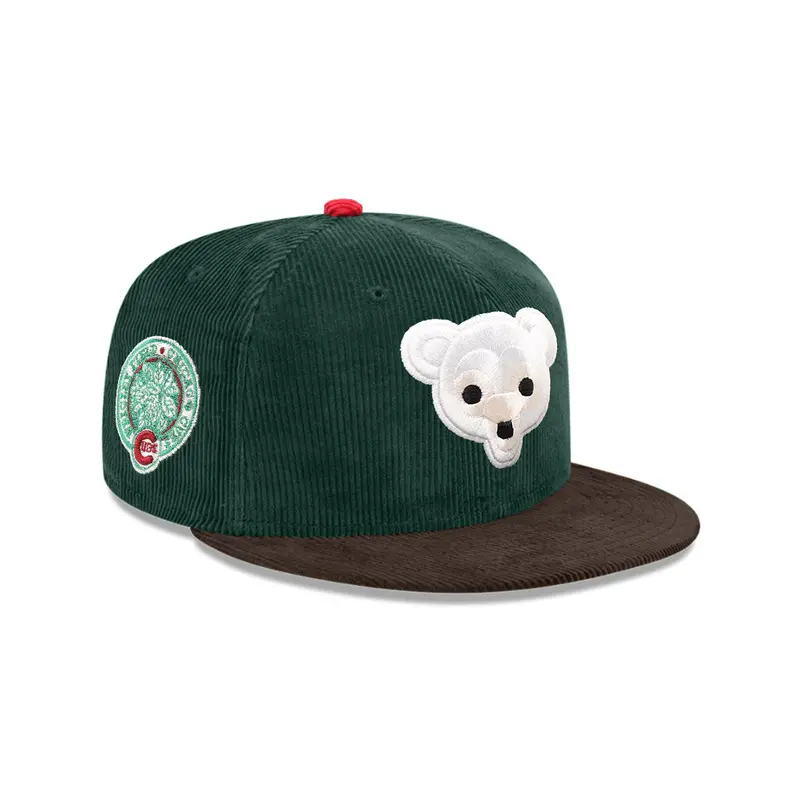 Chicago Cubs Wrigley Field Dark Green & Walnut Corduroy Two-Tone SP 59Fifty Fitted Cap