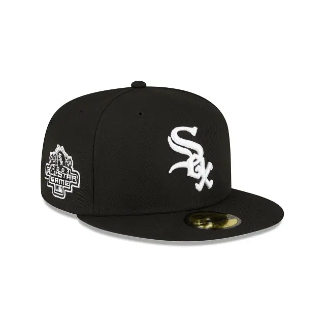 Chicago White Sox 2003 MLB All-Star Game Black & White Side Patch 59Fifty Fitted Cap