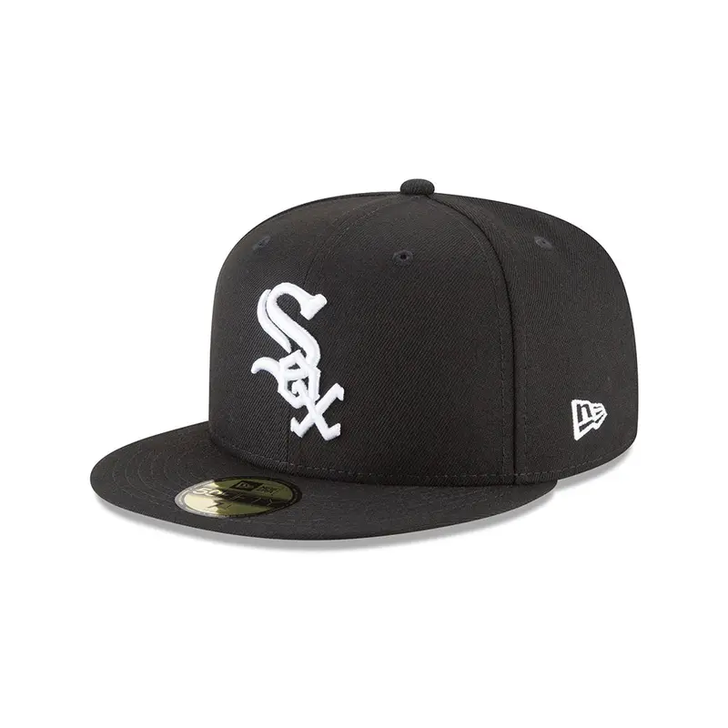 Chicago White Sox Black & White 59Fifty Fitted Baseball Cap