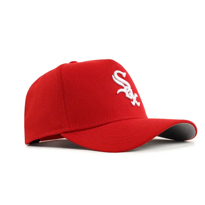 Chicago White Sox Bold Red-on-White 9Forty A-Frame Snapback
