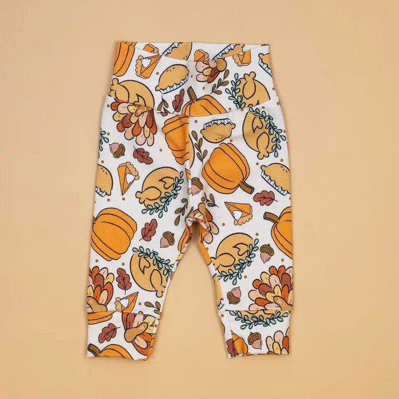 Classic Thanksgiving Print Leggings for Kids