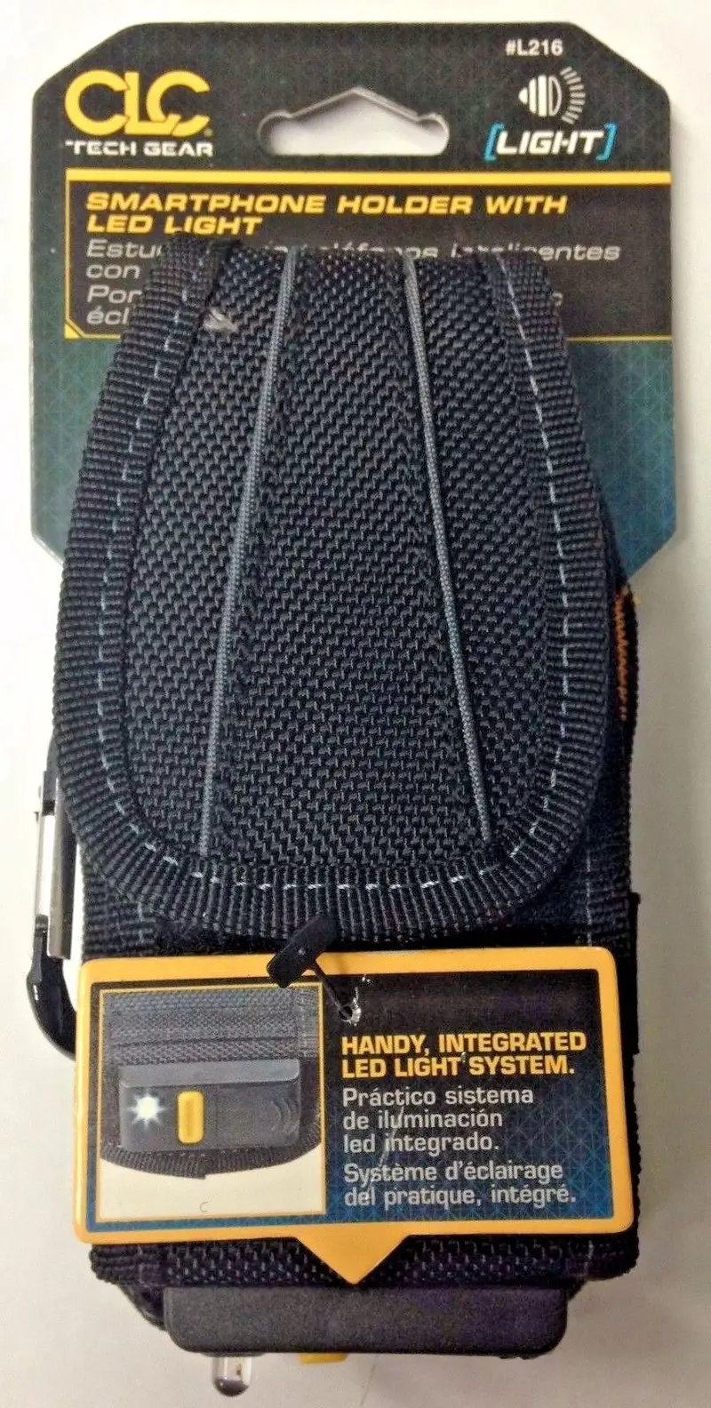 CLC Tech Gear Smartphone Holder with LED Light and Swivel Belt Clip