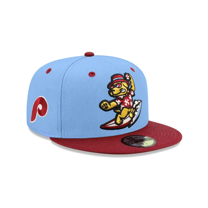 Clearwater Threshers MiLB Cooperstown Edition Blue-and-Cardinal Two-Tone 59Fifty Fitted Cap