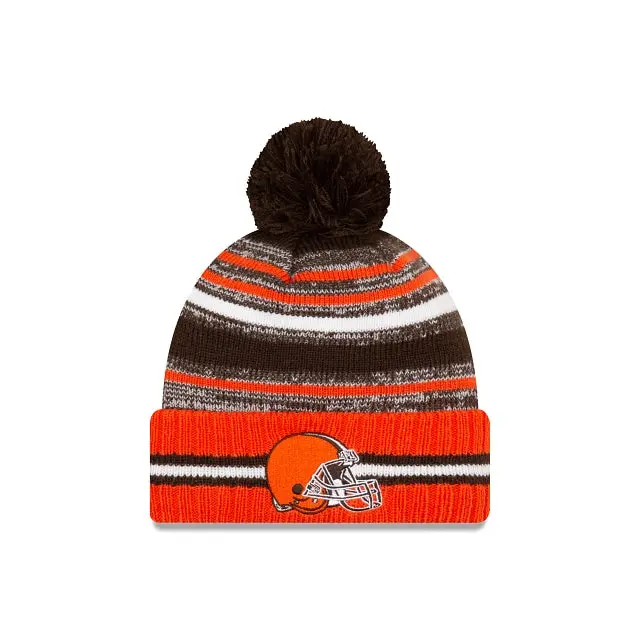 Cleveland Browns 2021 Official NFL Sideline Pom Beanie