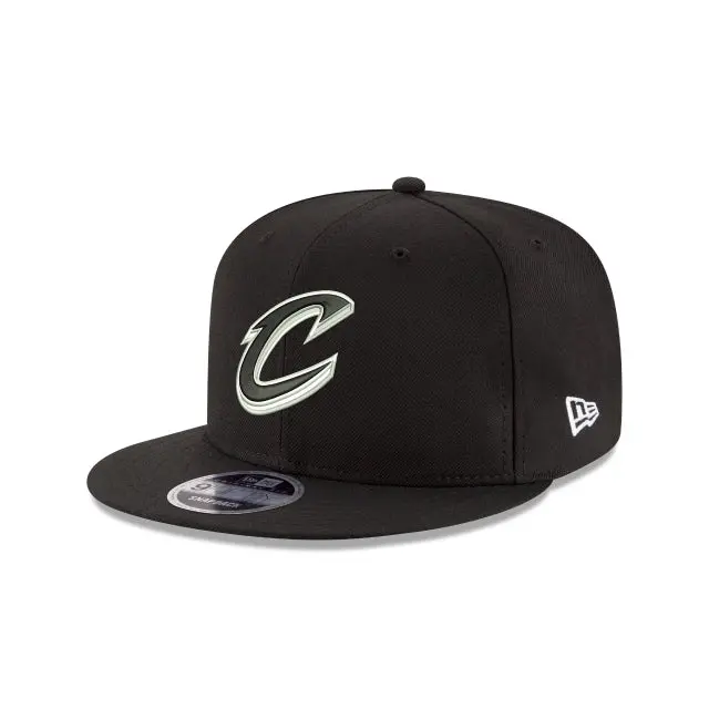 Cleveland Cavaliers NBA Black-and-White 9Fifty Snapback Hat