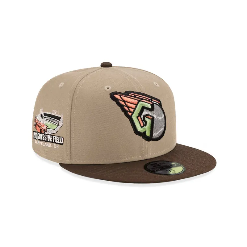 Cleveland Guardians Camel & Brown Progressive Field Edition 59Fifty Fitted Cap