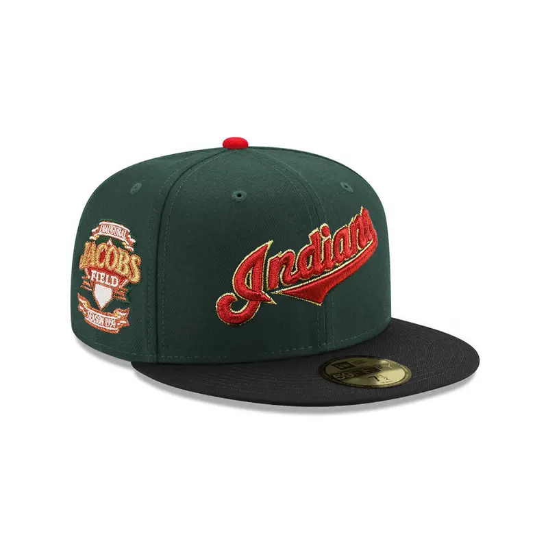 Cleveland Guardians Dark Green & Black Two-Tone Jacobs Field Inaugural Season SP 59Fifty Fitted Cap