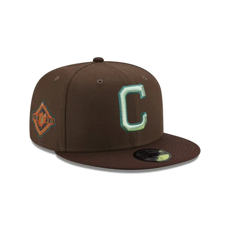 Cleveland Guardians Retro Brown Fitted Cap – 1920 World Series Tribute
