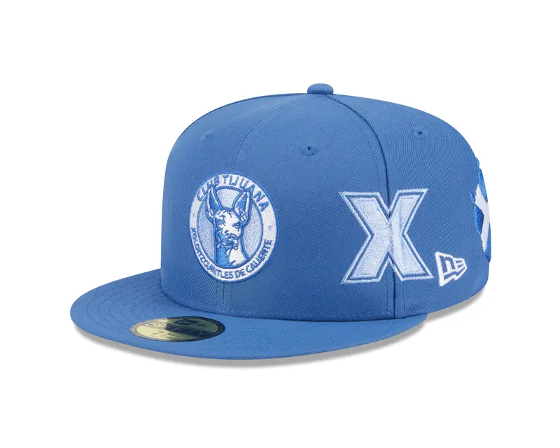 Club Tijuana Xolos Liga MX Fitted Cap – Dynamic Multi-Logo Layout