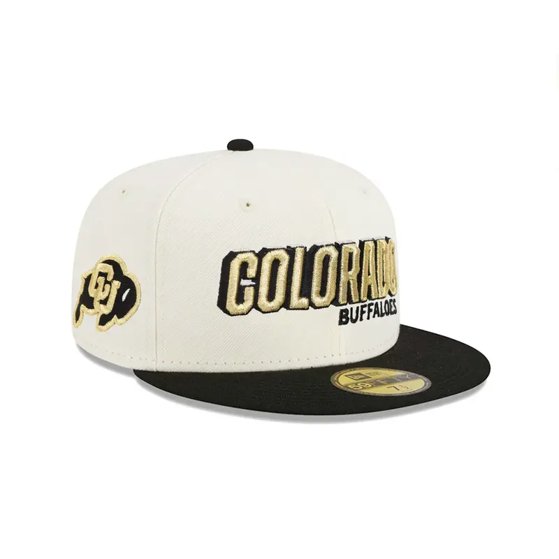 Colorado Buffaloes Chrome-and-Black Two-Tone CU SP NCAA 59Fifty Fitted Cap
