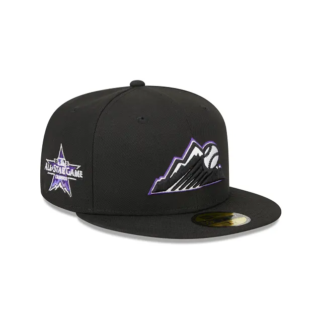Colorado Rockies 2021 All-Star Game Fitted Hat – Black 59Fifty Side Patch Design