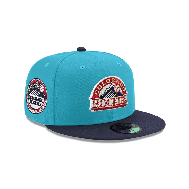 Colorado Rockies Teal & Navy 10th Anniversary Fitted Cap