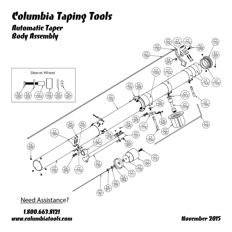 Columbia Automatic Taper Body Service Parts