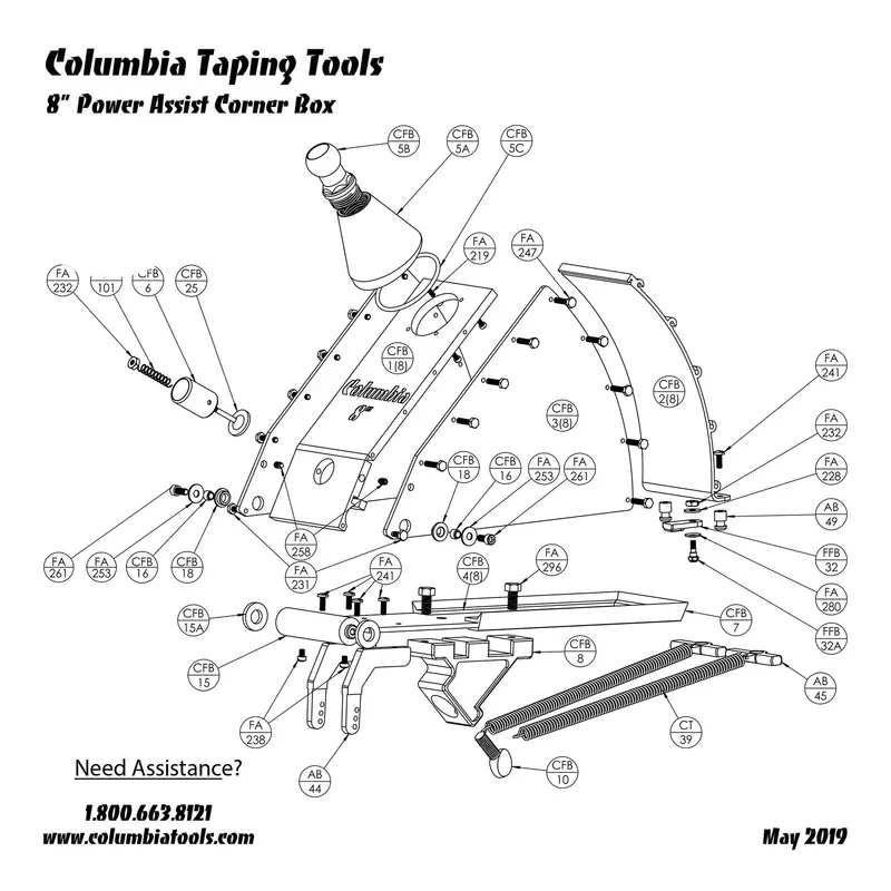 Columbia Corner Flusher Box Service Parts