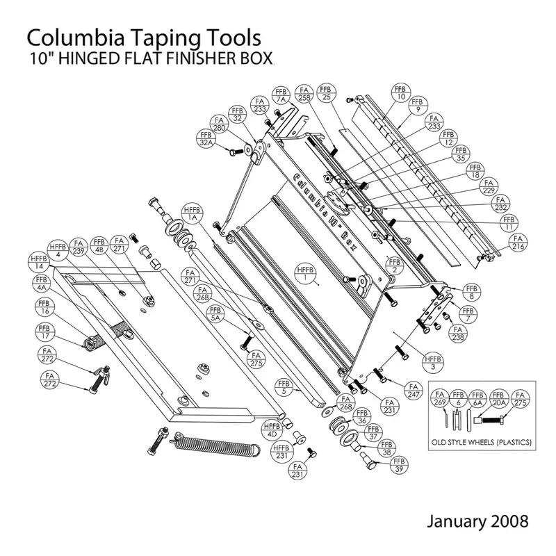 Columbia Flat Finishing Box Replacement Components