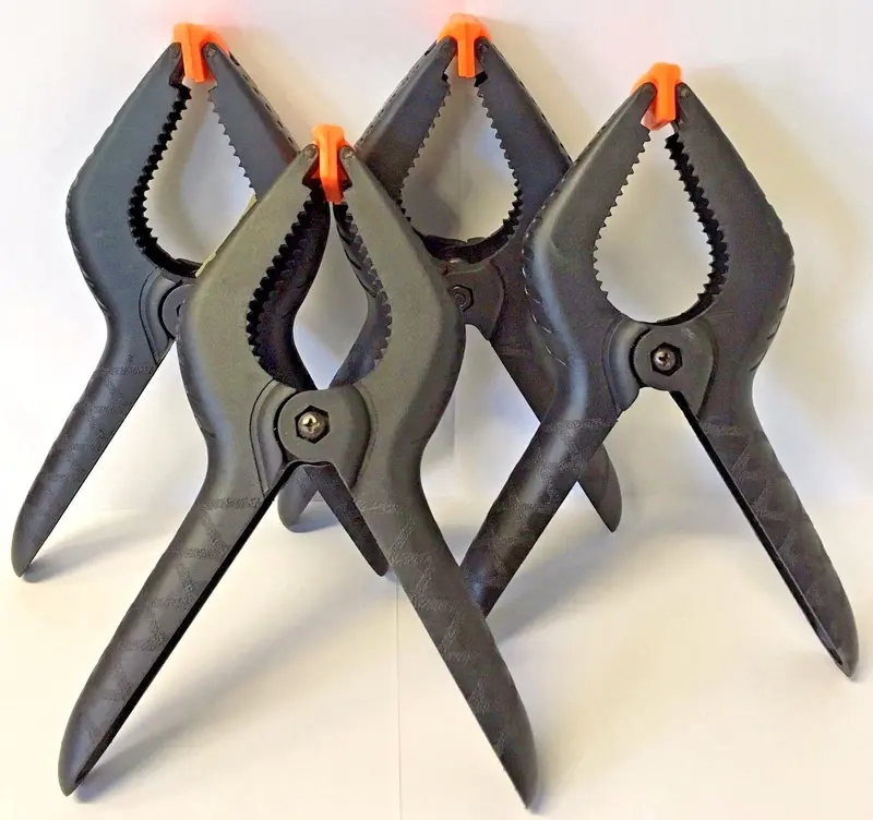 Columbian 63097 Nylon Flex-Jaw Spring Clamps – 3″ Jaw Opening, 9″ Length, 4-Pack