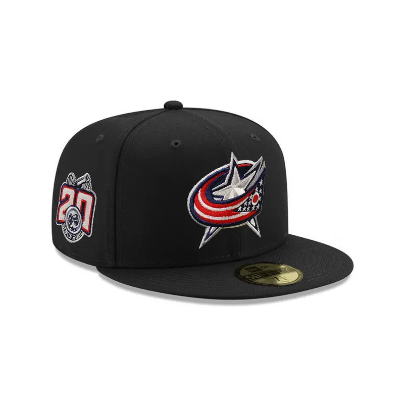 Columbus Blue Jackets 20th Anniversary Black Fitted Hat – NHL 59Fifty Cap