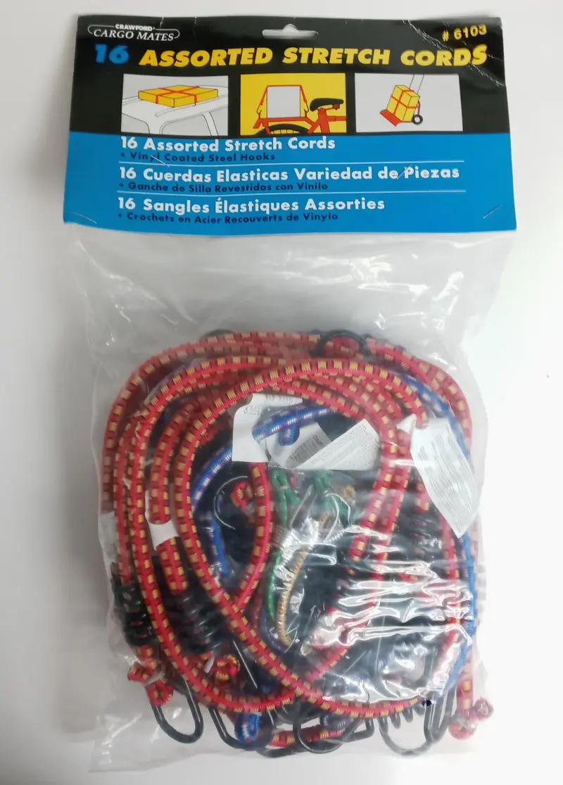 Crawford 6103 Cargo Mates Bungee Cord Kit – 16-Piece Assortment