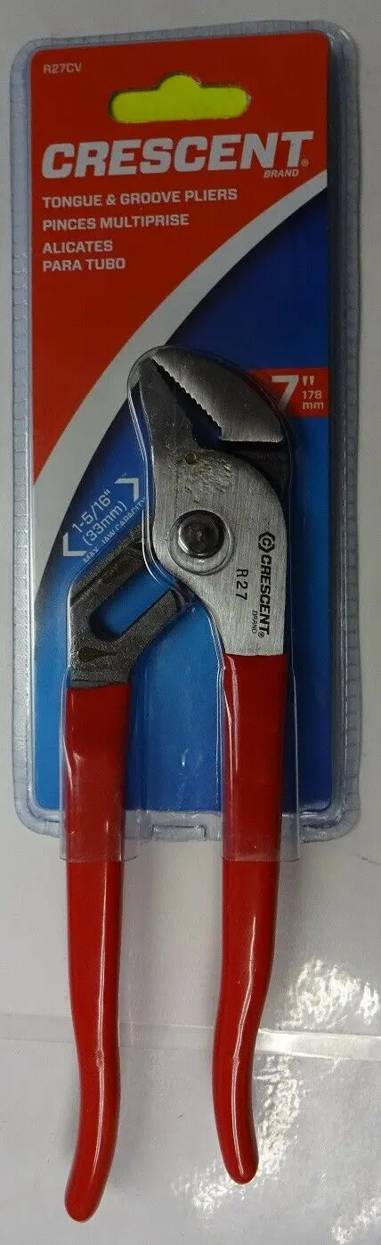 Crescent 7″ Alloy Steel Tongue-and-Groove Pliers – Straight Jaw Design