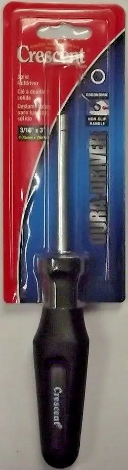 Crescent SDDN1V Ergonomic Nut Driver with Solid Shaft – 3/16″ SAE