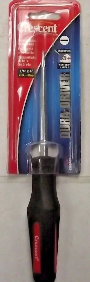 Crescent SDDS44V 1/4-Inch x 4-Inch Dura Driver Screwdriver with Non-Slip Grip