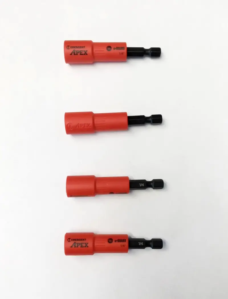 Crescent U-Guard 1/4″ Magnetic Nut Setter – 4-Piece Pack