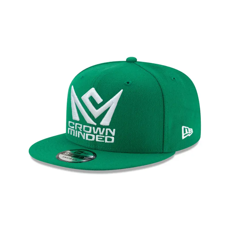 CrownMinded Kelly Green & White 9Fifty Snapback Featuring Embellished Pin