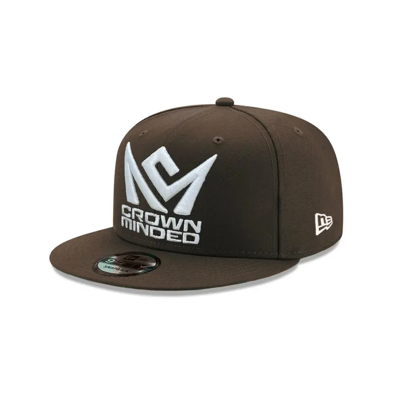 CrownMinded Walnut & White 9Fifty Snapback Hat with Collectible Pin