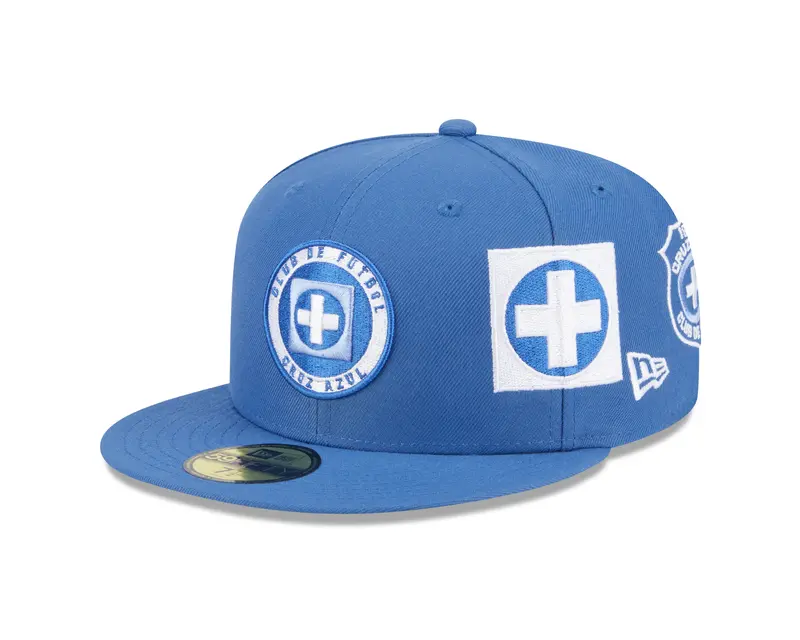 Cruz Azul Liga MX Fitted Cap – Distinctive Multi-Icon Build