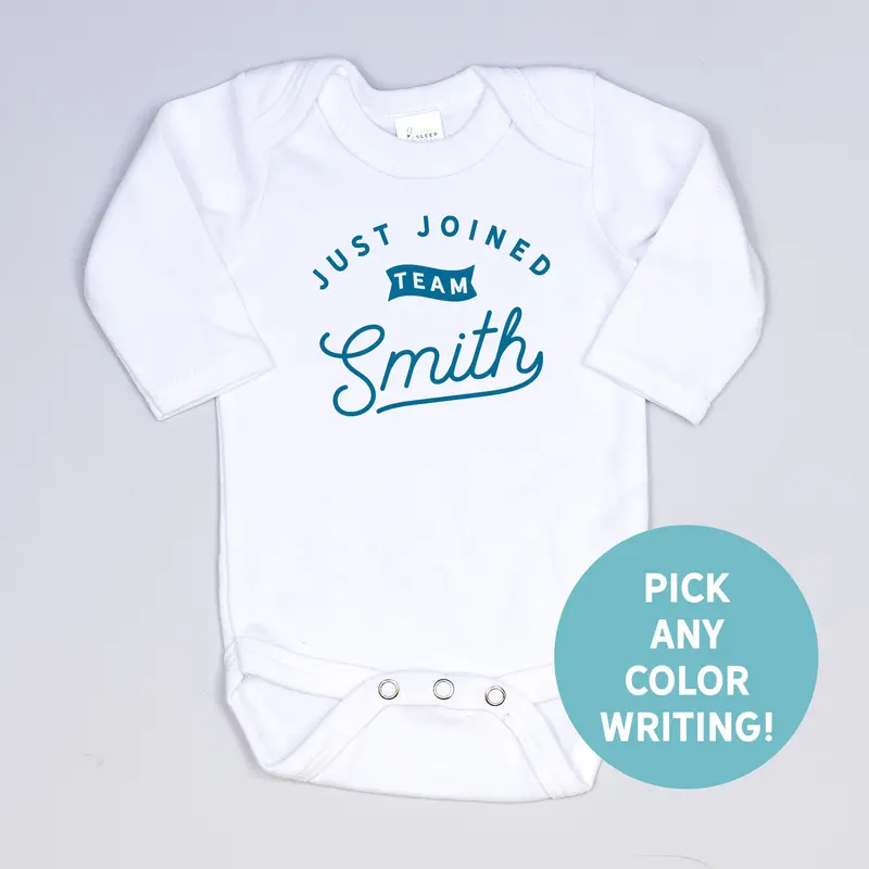 Custom Color Welcome to the Family Onesie