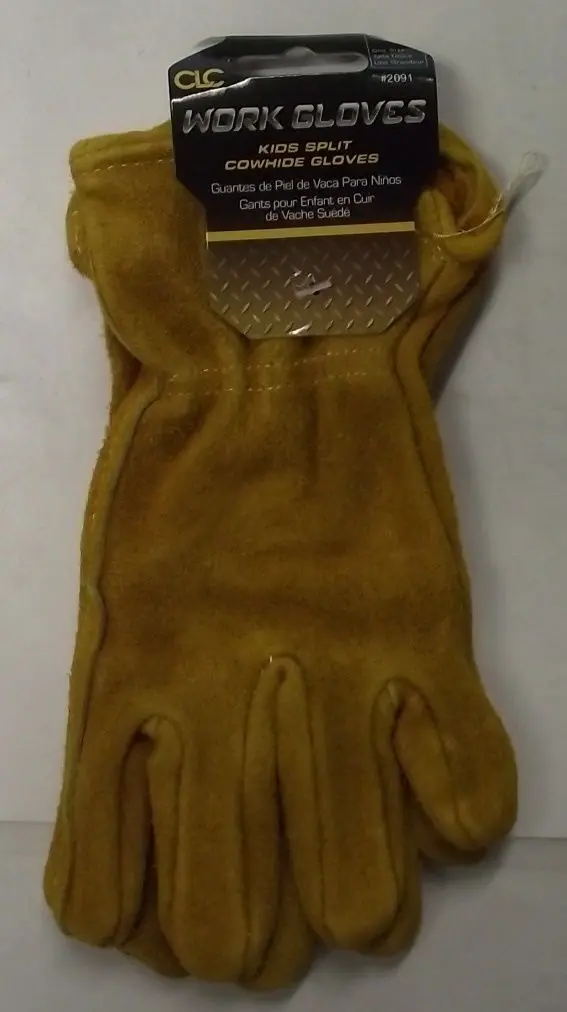 Custom Leathercraft Kids’ Split Cowhide Work Gloves – Lightweight & Durable