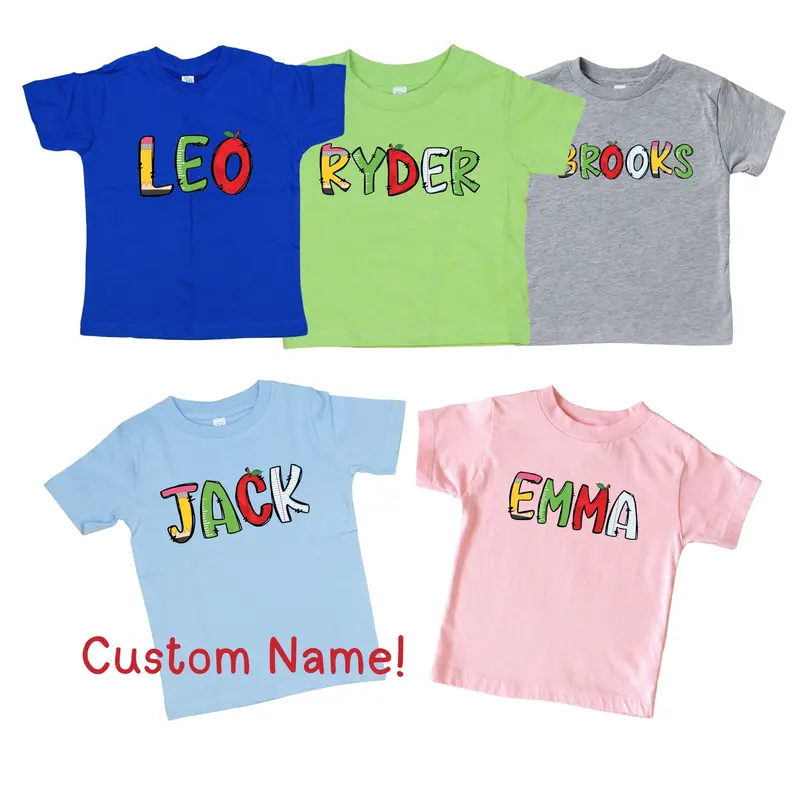 Custom Name Back-to-School Kids T-Shirt