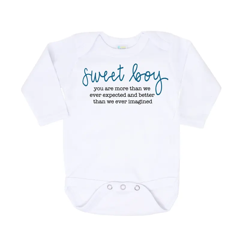 Cute Gender-Neutral Boy Onesie in Soft White Fabric