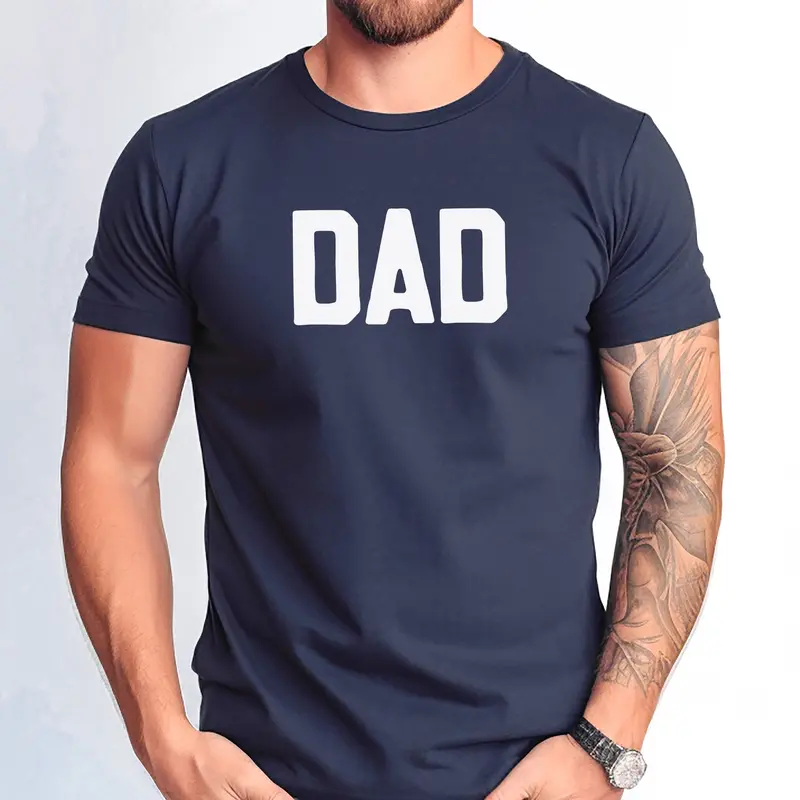 Dad Minimalist Navy Mens T-Shirt