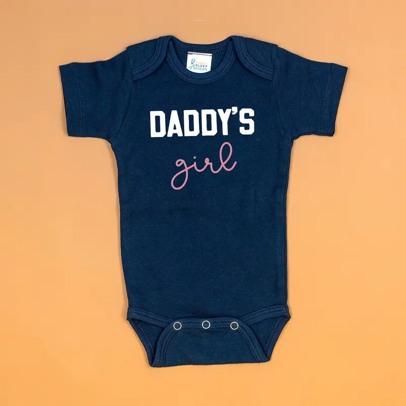 Daddy’s Little Girl Navy Baby Bodysuit