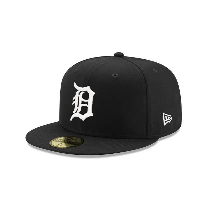 Detroit Tigers Classic Black-on-White 59Fifty Fitted Cap