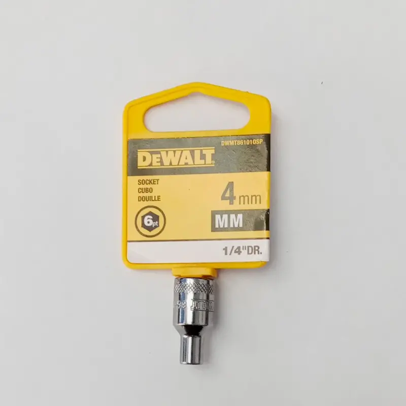 DeWalt 4mm Hex Socket – 6-Point, 1/4-Inch Drive (DWMT861010SP)