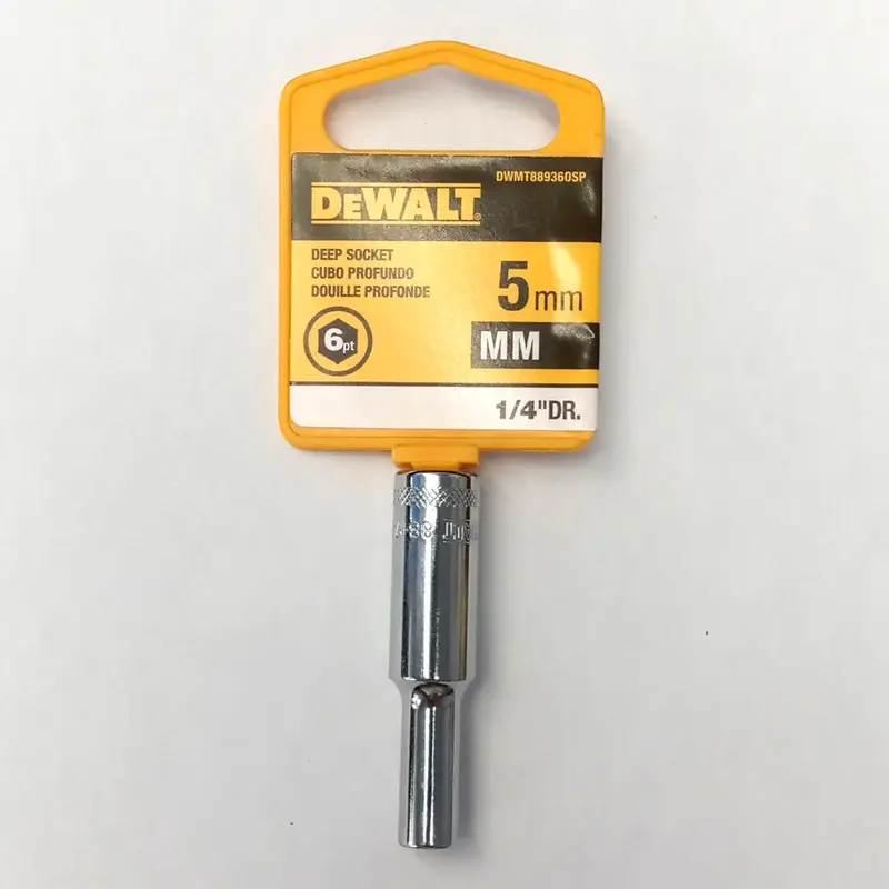 DEWALT 5mm Deep 6-Point Socket — 1/4″ Drive (DWMT889360SP)
